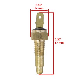 Caltric Fan Radiator Temp Thermo Switch Sensor For Yamaha Kodiak 400 YFM400FA 4X4 03-06