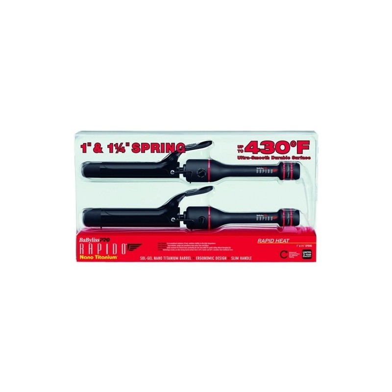 BABYLISS PRO RAPIDO CURLING IRON COMBO SIZE 1" & 1.25"