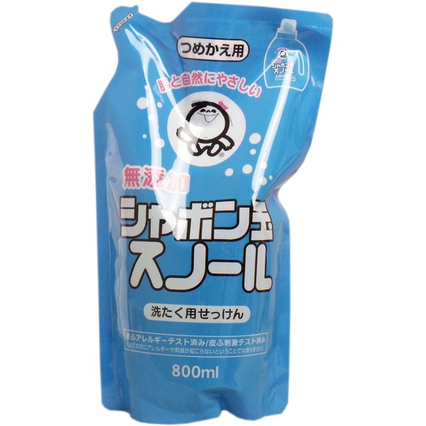4901797032020 Shabondama Soap, Additive-Free, Liquid Type, Refill, 27.1 fl oz (800 ml) (Additive-Free Soap), Set of 12