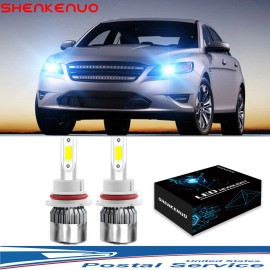 SHENKENUO 9007 Ice Blue LED Headlight Bulbs Kit for Ford Taurus 2001-2007 Hi-Low Beam