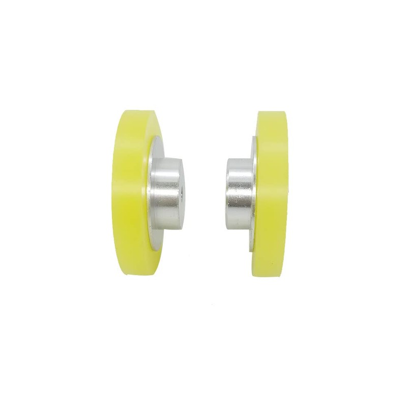 2PCS Industrial Encoder Meter Measuring Roller Rubber Wheel Wear-Resistant Polyurethane