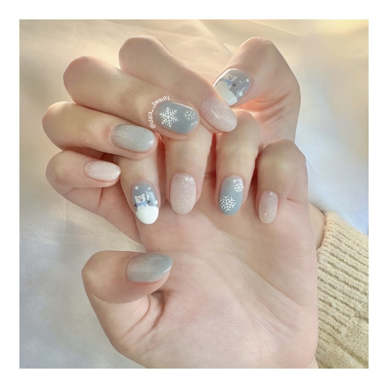 Dara Beauty December 2025 Art of the MonthSnowman Nail❣ -