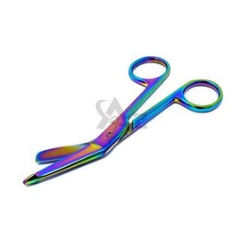 Set of 4 Lister Bandage Scissors 3.5" 4.5" 5.5" 7.25" Medical Grade Stainless Steel Shears with Sharp Blades Cut Through bandages, Tape, Gauze (Multi Color)
