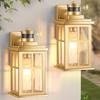 VIANIS 2 Pack Motion Sensor Outdoor Wall Lights, Modern Gold