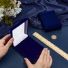 OLYCRAFT 2Pcs Single Medal Storage Boxes Midnight Blue Velvet Badge