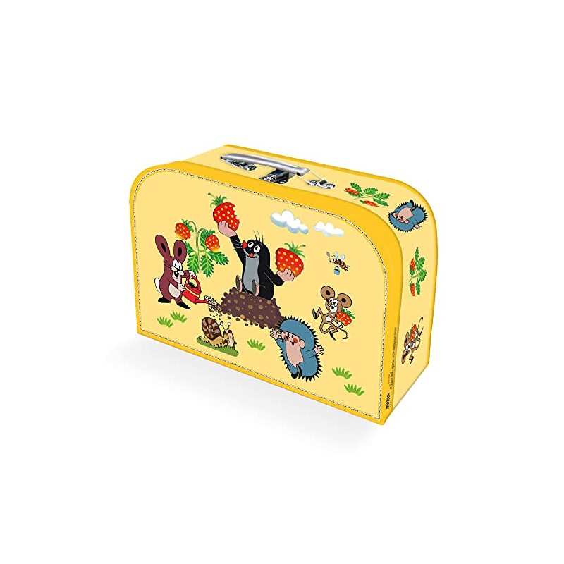 Kinderkoffer Der Kleine Maulwurf Spielzeugkoffer Pappkoffer Gelb Medium: Motiv Erdbeeren
