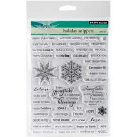 Penny Black 30-307 Holiday Snippets Transparent Decorative Rubber Stamp Set