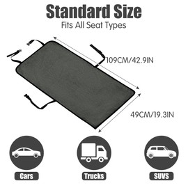 Kaket Waterproof Front Car Seat Cover for Dogs, Dog Car Seat Cover Front Nonslip, Scratch-Proof Pet Car Seat Protector for all Cars Trucks SUVs (Grey)