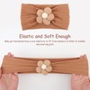 DRESHOW 3 Pack Girls Flower Headbands Stretchy Nylon Headbands Handmade