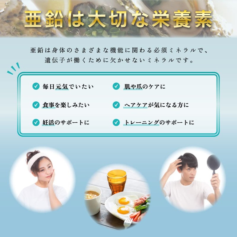 健康応援団 亜鉛 牡蠣エキス 核酸 DNA RNA 粒 サプリメント 各6袋セット お徳用
