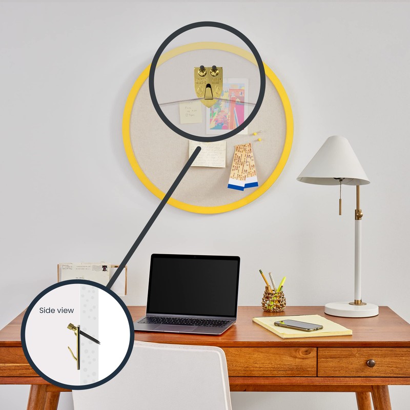 OOK 55005 Picture Hangers, Art Hangers, Shield Design, Brass, Reusable
