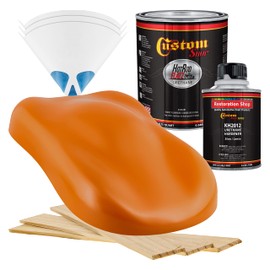 Custom Shop - Burnt Orange - Hot Rod Flatz Flat Matte Satin Urethane Auto Paint - Complete Quart Paint Kit - Professional Low Sheen Automotive, Car Truck Coating, 4:1 Mix Ratio