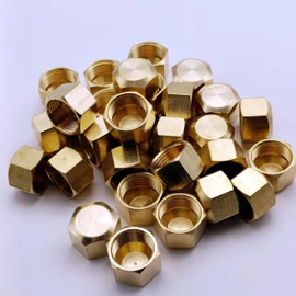 30-Pack Brass 3/8'' Compression Bathroom Angle Stop Shut-off Faucet Valve Cap, Sink Water Hose Cap Compression Fittings (Brass Color)