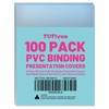 TOTiyea 100 Pack Binding Presentation Covers, Clear Binding Covers, Letter