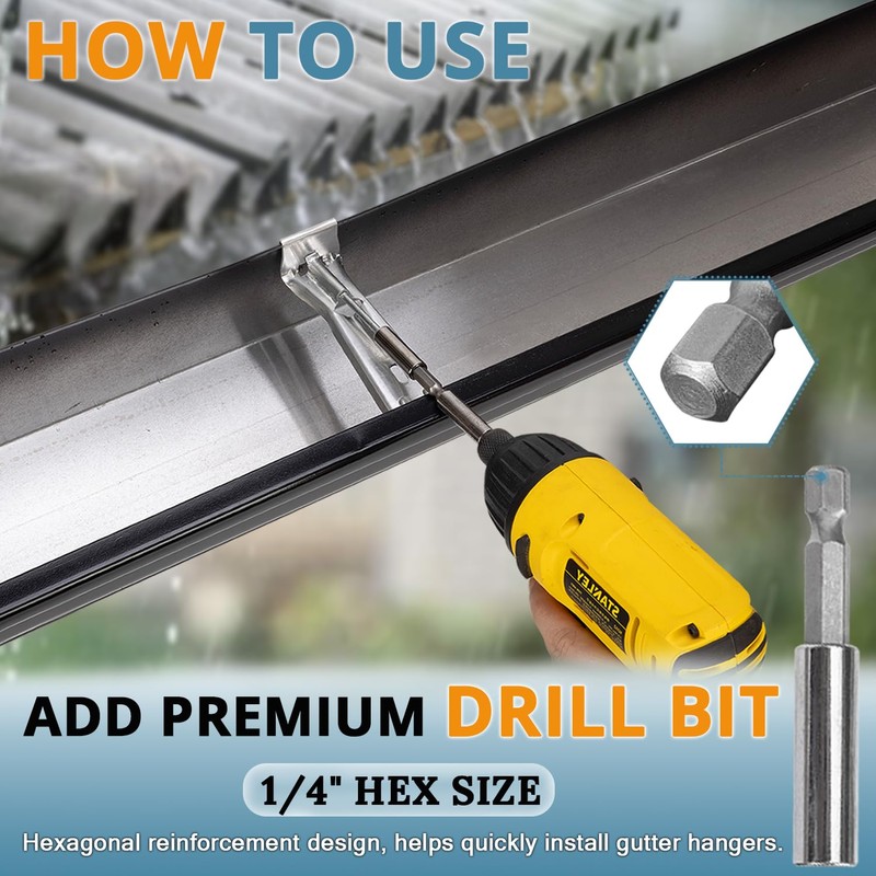 5 Inch Roofing Gutter Hangers, Quick Screw Hidden Gutter Support