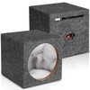Facmogu 10in Gray Carpet Unloaded Box, Vented Speaker Enclosure with
