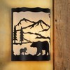 Monaxon Farmhouse Bear Wall Sconce Light with Shade, E26 Base