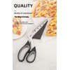 2-in-1 Pizza Cutter and Server, Stainless Steel Blade, Ergonomic Soft