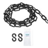 sourcing map Plastic Chain 10 FT/3.1 M, Safety Chain Black