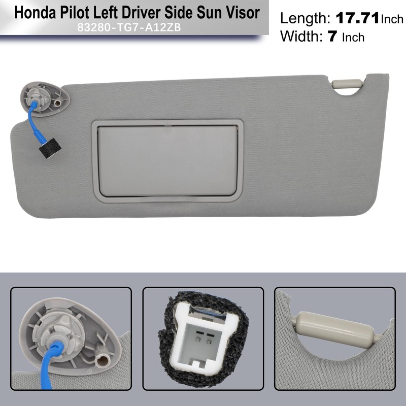 CRAZYPARTS Driver Left Side Sun Visor Compatible with Honda Pilot