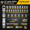 pgroup 1/2 inch Drive 8mm-32mm Metric socket set, 32-piece Mechanic
