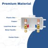 2-PACK GUOFIS Washing Machine Outlet Box with Center Drain,PEX Laundry
