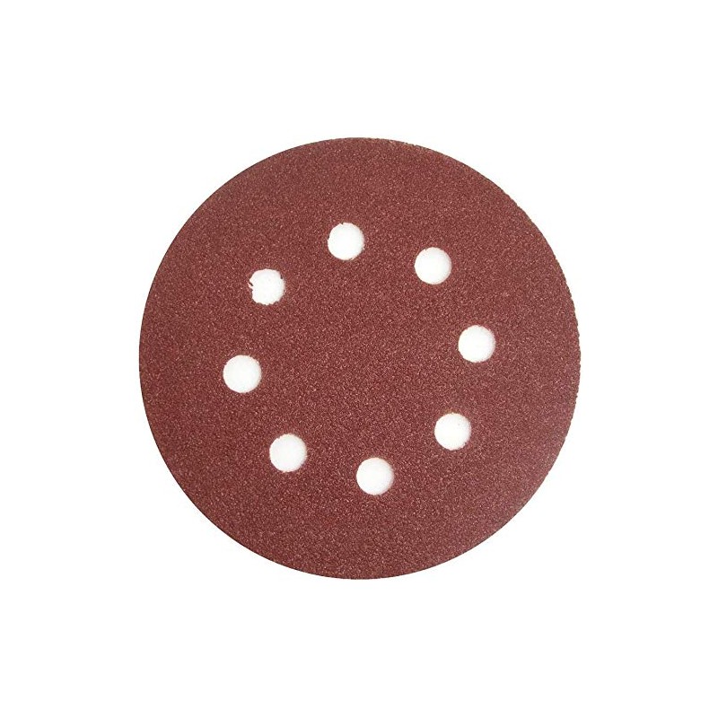 WINGONEER 50PCS Sanding Disc Pads, 5 Holes 8 Holes 120