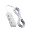 Elecom T-IS01-2350WH Power Strip with Switch, 16.4 ft (5 m),