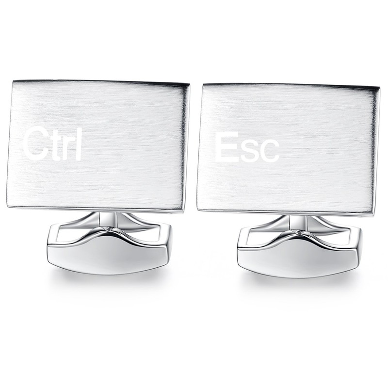HONEY BEAR Ctrl Esc Cufflinks for Men Computer Keys Novelty