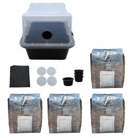 MonoTub Mushroom Grow Kit | 4 Pack All-in-One Mushroom Grow Bags and Monotub Fruiting Container