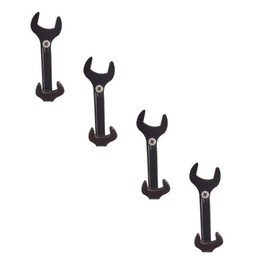 4pcs Vintage Wrench Shape Hooks, Black Wall Hooks for Bathroom Kitchen Home or Office Use for Hanging Clothes, Hats, Towels, Clothes, Keys and Other Miscellaneous Items