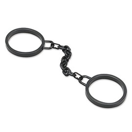 Bristol Novelty GJ166 Rubber Shackles, Unisex-Adult, Black, One Size