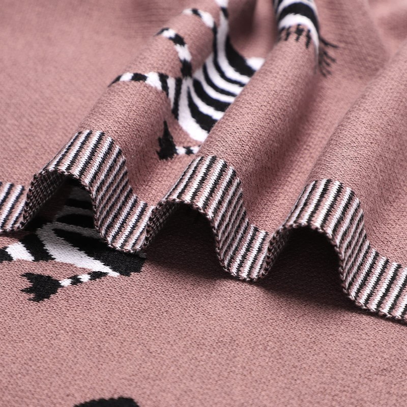 DovFanny Baby Blanket 100% Cotton Knitted Soft Blanket for Newbron