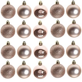 60mm/6Pcs Christmas Baubles Shatterproof Rose Gold, Christmas Tree Decorations Ball Ornaments Balls Xmas Hanging Decorations Holiday Decor - Shiny,Matte,Glitter