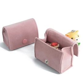 xianshengle Ring Box, Jewelry Ring Gift Box Vintage Ring Display Holder Case for Wedding Ceremony Proposal Engagement (Pink)