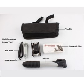 Abcsea 1 Group of Bicycle Tire Repair Kit, Bicycle Repair Kit, Bicycle Tool Kit, Bicycle Tool Bag, Saddle Bag