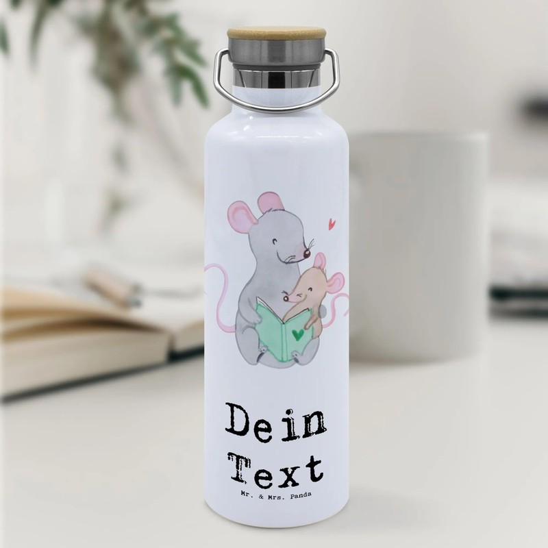 Mr. & Mrs. Panda Personalisierte Trinkflasche Frühpädagogin Herz - Personalisierte