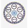 Unique Large Painted Glass Seder Plate for Passover Original Judaica Art (Mandala Design)