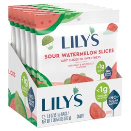 Sour Watermelon Slices, Gummy Sweets Bags, 1.8 oz (6 Count)