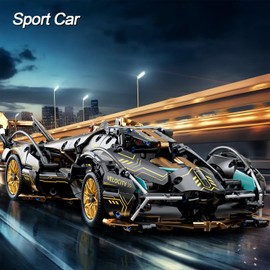 PinkBee Sport Car Building Block Sets for Adults,Race Car Collectible 1:14 Model Scale Engineering Toy Birthday Gifts for Men Teens Boys Car Fans 8+ 8-12 12-16 13 14 14+(967 PCS)