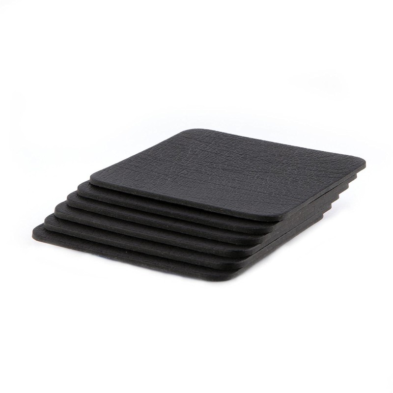 Coaster Set of 8 Jet Black Coasters, Made in The