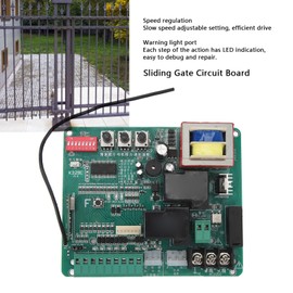 Control Board for AC Sliding Gate Opener, Main Electronic Control Board for Sliding Gate Motor and Accessories, Replacement Gate Operator Logic Board with LED Indicators (220V)