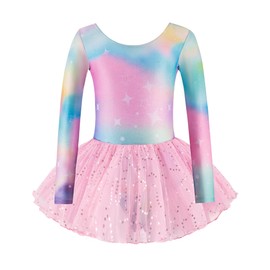 Zaclotre Girls Ballet Long Sleeve Skirted Leotards with Tutus Skirt Dance Dress Ballerina Outfits