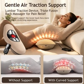 Lumbar Traction Device, FSA-HSA Triple Fusion Back Massager for Pain Relief
