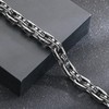 Klapgo Men's Stainless Steel Skull Link Bracelet Punk Biker Gothic