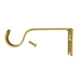Kowibcl Curtain Rod Bracket, 6 Pcs Curtain Rod Holders For 1 Inch Rod, Curtain Rod Hooks For Wall, Curtain Rod Brackets For Living Room Bed Room Curtain Rods, Gold