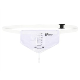 Plceo Urine Collection Bag with Waist Belt, 1000 mL (3 Pack)