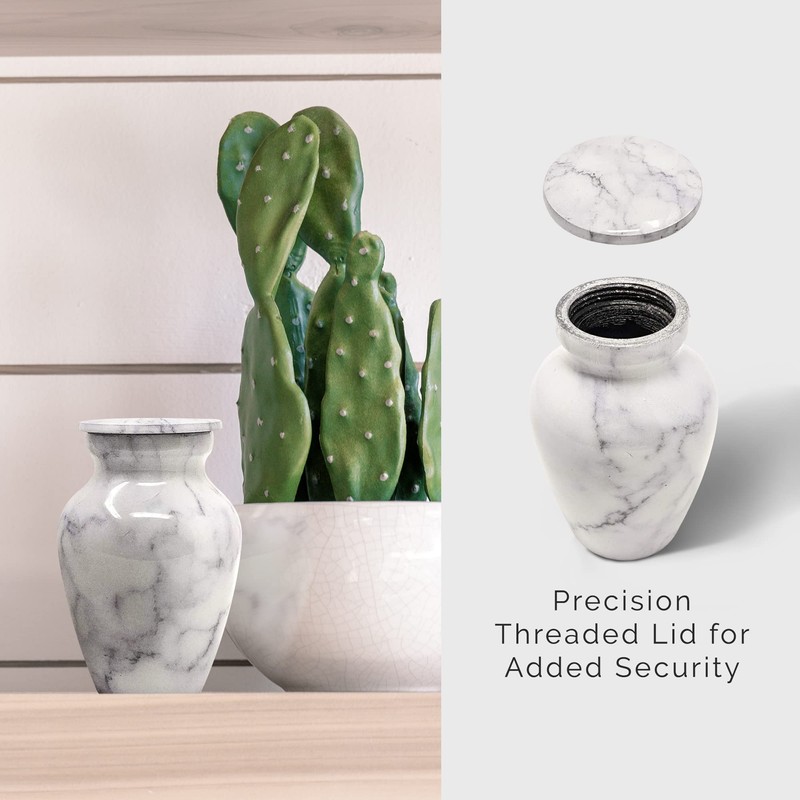 Carrara White Keepsake Cremation Urn