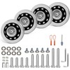 45mm Luggage Wheels Replacement with Ball Bearing, 4pcs Swivel Caster