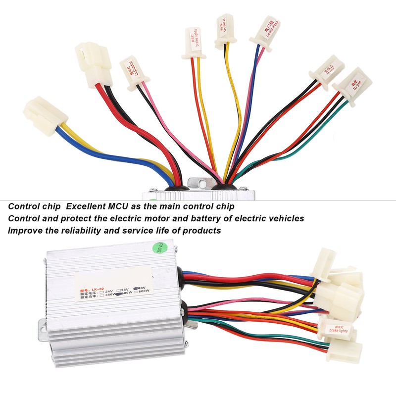 Electric Bike Brush Controller Professional 48V 500W Aluminium Alloy Motor